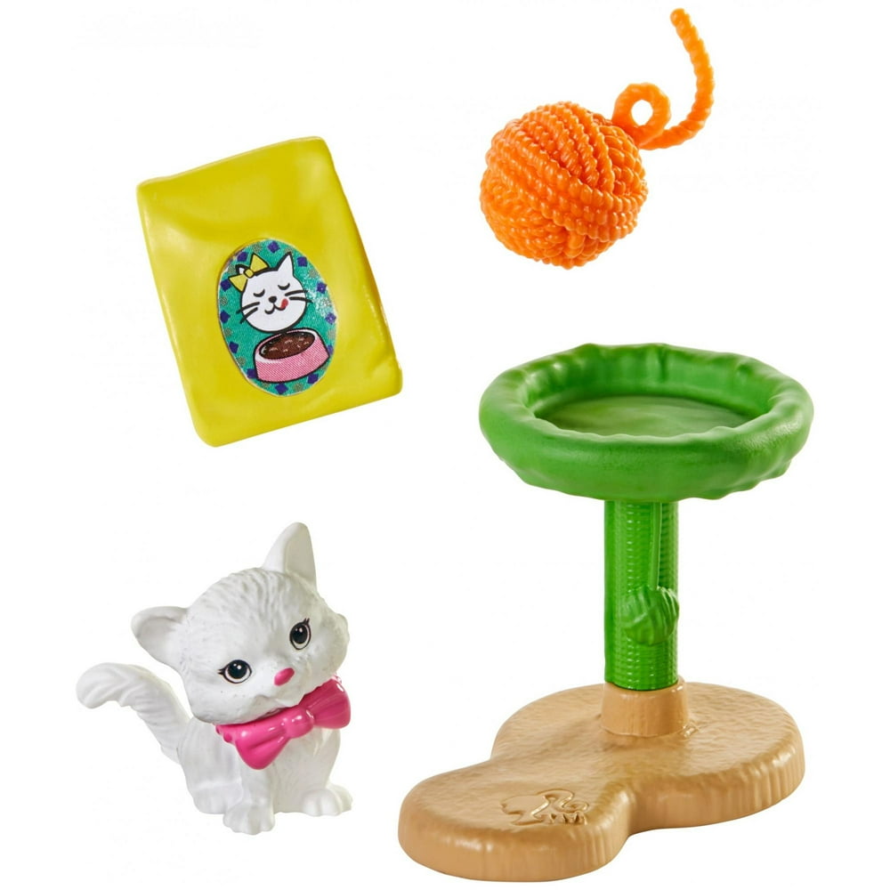 Barbie Accessory Pack, 4 Pieces, with Kitten Figure and Accessories