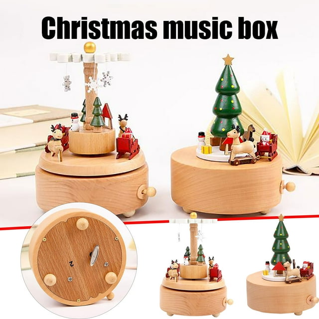 onlyliua Ofertas Del Día Caja de Música de Madera Caja de Música de Carrusel Regalo de Cumpleaños para Niña Navidad