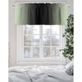 thumbnail image 5 of Ombre Abstract Valances for Windows Gradient Light Green and Black Valance Rod Pocket Light Filtering Short Window Treatments Curtains for Kitchen Bathroom Living Room Bedroom, 1 Panel, 54 x 18 Inch, 5 of 7