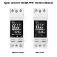 thumbnail image 3 of Tignapoo Disjoncteur Intelligent Compatible WiFi avec Écran LCD - Surveillance à Distance de la Tension, du Courant, de la Puissance, de la Consommation d'Énergie, de la Fréquence et du Facteur de Puissance - Support sur Rail DIN - 85-265V, 63A - Application Mobile, 3 of 6