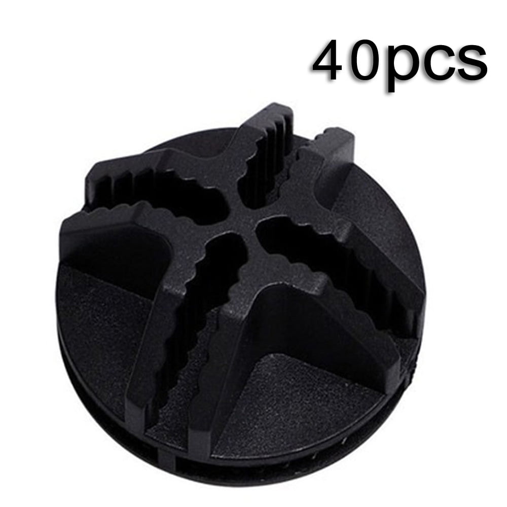 Yardwe 40PCS Wire Cube Plastic Connectors Wire Grid Cube Organizer Connector for Modular Closet Storage Organizer and Wire Shelving Black 