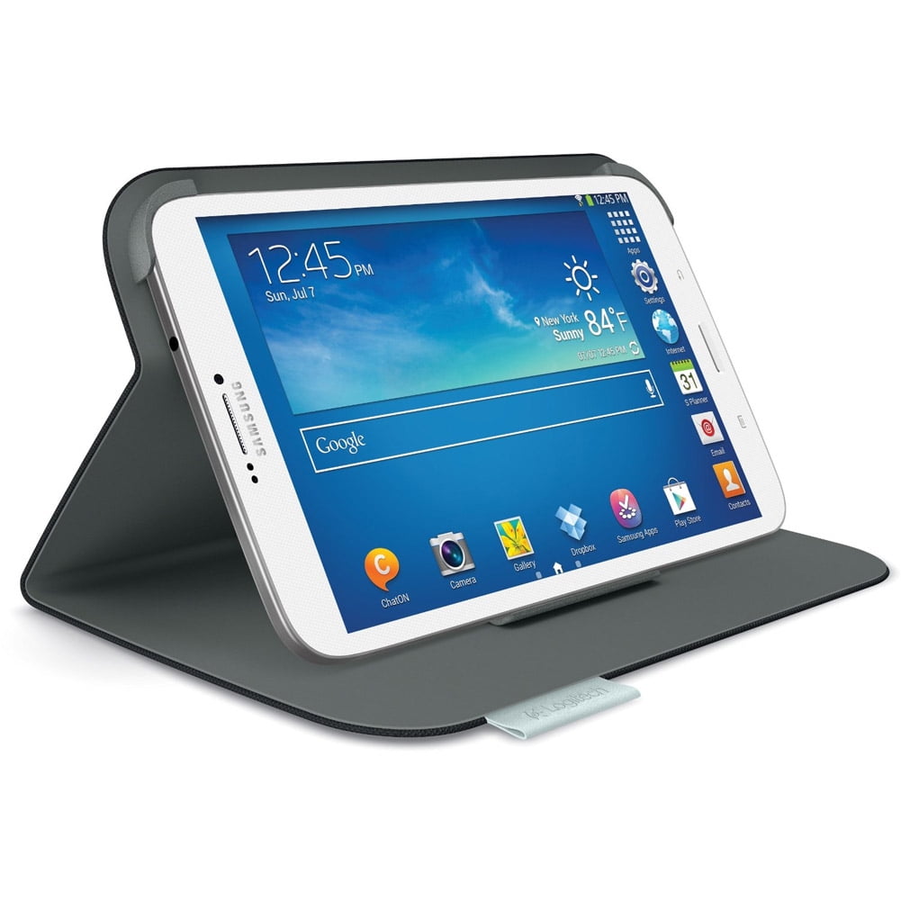 Discover enter Intend Logitech Folio for 8 Samsung Galaxy Tab 3, Carbon Black - Walmart.com