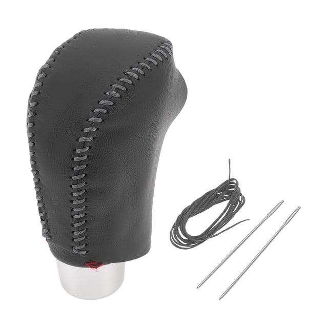 Cubierta de Perilla de Cambio de Marchas Unique Bargains Protector de Mango de Cambio para Nissan Rogue 2014-2016 Negro Gris Cuero Sintético 1 Pc Antideslizante