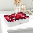 thumbnail image 6 of Valentine's Day PU Leather Necklace Organizer Bracelet Holder Jewelry Organizer with Removable Compartment, Portable, 6 of 6