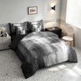 thumbnail image 2 of Manfei Abstract Oil Painting Twin Bedding, Black Gray Brushstroke Bedding Comforter Set, Black Gray, Black Reversible 7-Piece, 2 of 6