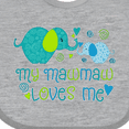 thumbnail image 4 of Inktastic My Mawmaw Loves Me Cute Elephants Boys or Girls Baby Bib, 4 of 4