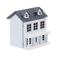thumbnail image 1 of Bewildely Madera 1:12 casa de muñecas portátil colorido simulación miniatura niños niñas juguete residente modelo juguete componente casas de muñecas Azul, 1 of 6