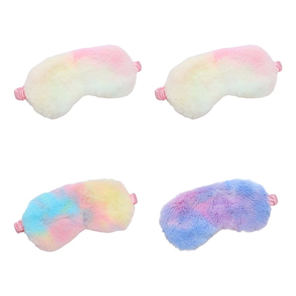 TELOLY 4Pcs Kids Sleep Mask,7.87*3.94"Sleep Masks,Plush Eye Covers for Sleeping