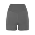 thumbnail image 6 of Felirenzacia Women's Mini Shorts Leggings High Waist Tummy Control 4 Way Stretch Short Leggings for Yoga Pilates Biking Shorts Gray,M, 6 of 9