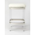 thumbnail image 3 of Acrylic and White Leather Counter Stool, 3 of 4
