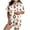White1, variant on Christmas Womens Casual Pajamas Sets Santa Cozy Floral Print Short Sleeve Top and Pants Holiday Nightwear Loungewear for Festive Season Regular Sleepwear,White1,L