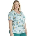 thumbnail image 4 of Dickies EDS Scrubs Top For Women V-Neck Print DK881, 4 of 7