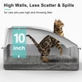 thumbnail image 3 of Stainless Steel Cat Litter Box with High Sides, Xl Stainless Steel Litter Box for Big Cats and Multi-cat, Anti-urine Leakage, Non-stick, 22.8"*14.5"*10", Silver Gary, 3 of 8