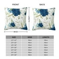 thumbnail image 4 of YFYANG Square Decorative Throw Pillow Case (Without Pillow Insert), Blue Vintage Watercolor Flower Bedroom Sofa Car Cushion Cover, 26"x26", 4 of 9