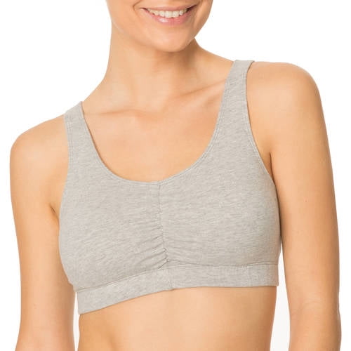 fruit of the loom shirred front sports bra