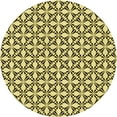 thumbnail image 1 of Ahgly Company Indoor Round Patterned Mustard Yellow Area Rugs, 6' Round, 1 of 6