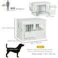thumbnail image 3 of PawHut Meuble Cage pour Chien de 31 Pouces Table d'Appoint avec Trois Portes pour Petits Chiens, 3 of 10