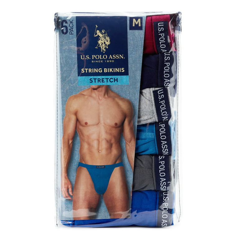 U.S. Polo Assn. Men's Cotton Stretch Bikini Underwear, 6-Pack 