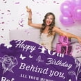 thumbnail image 3 of Happy 40th Birthday Gifts Blanket, 1983 Birthday Gifts for 40 Year Old Women, Happy 40th Birthday Decorations for Women/Her/Men/Him Throw Blanket, 40th Birthday Gifts Ideas Blanket " Purple(40"x50"), 3 of 7