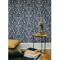 thumbnail image 2 of Chesapeake Kiwassa Navy Antler Damask Wallpaper, 2 of 6