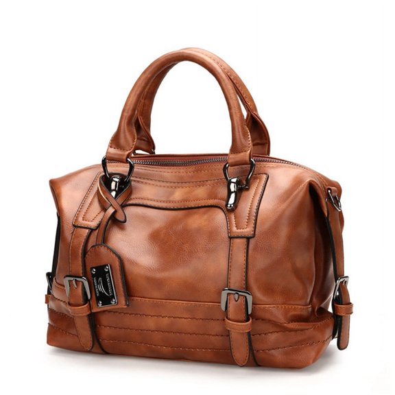 Women Leather Fashion Ladies Messenger Handbag Shoulder Bag Tote Satchel Purse Brown