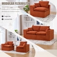 thumbnail image 5 of Jopath Modular Sofa Couch,Comfy Cloud Couch with Cushion Covers Removable Furniture for Living Room Bedroom Apartments Dorms,No Assembly Required,Orange, 5 of 14