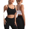 thumbnail image 4 of Hanerdun Womens 2PCS Cross Back Sport Bras Adjustable Padded Seamless Workout Fitness Yoga Bra XL, 4 of 7
