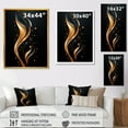 thumbnail image 4 of Designart "Golden Minimalistic Line Art in Black and Gold II" Abstract Framed Wall Art - Modern Gold Abstract Entryway Framed Wall Art Print, 4 of 6