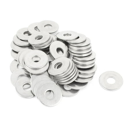 

Unique Bargains 50 Pcs 8mm x 23mm x 1.9mm Metal Washers Spacers Fasteners Rings Silver Gray