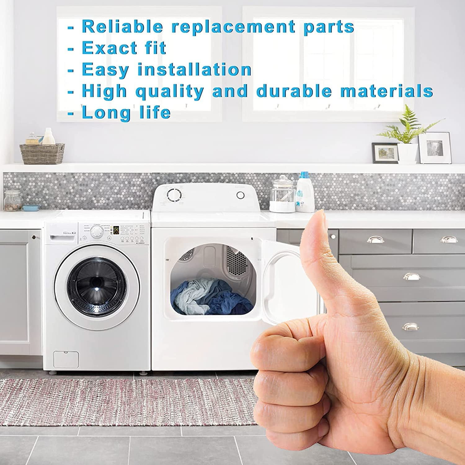 HQRP 2-pack Dryer Lint Filter works with LG DLE1101W, DLE4801W, DLE4870W, DLE4901W, DLE5001W, DLEX5101V, DLEX5101W, DLG4802W, DLGX5102V, DLGX5102W, RN1317AS, RV1317TS Dryers
