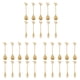 thumbnail image 1 of 15 Cuchara + 15 Tenedores Hoja de Acero Inoxidable Cuchara para Pastel de Café Tenedor Cucharas para Postre, Juego de Cucharaditas para Remover Dorado, 1 of 5