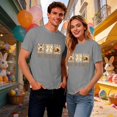 thumbnail image 5 of Mens T-shirts Short Sleeve Easter Graphic T Shirts Couples Funny Holiday Matching Soft Casual Unisex Loose Tees Grey XXXL, 5 of 6