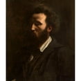thumbnail image 2 of Pierre Puvis de Chavannes 15x17 Gold Ornate Wood Frame and Double Matted Museum Art Print Titled - Self-Portrait (1857), 2 of 4
