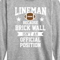 thumbnail image 3 of Instant Message - Lineman Brick Wall Position - Toddler & Youth Long Sleeve Graphic T-Shirt, 3 of 6