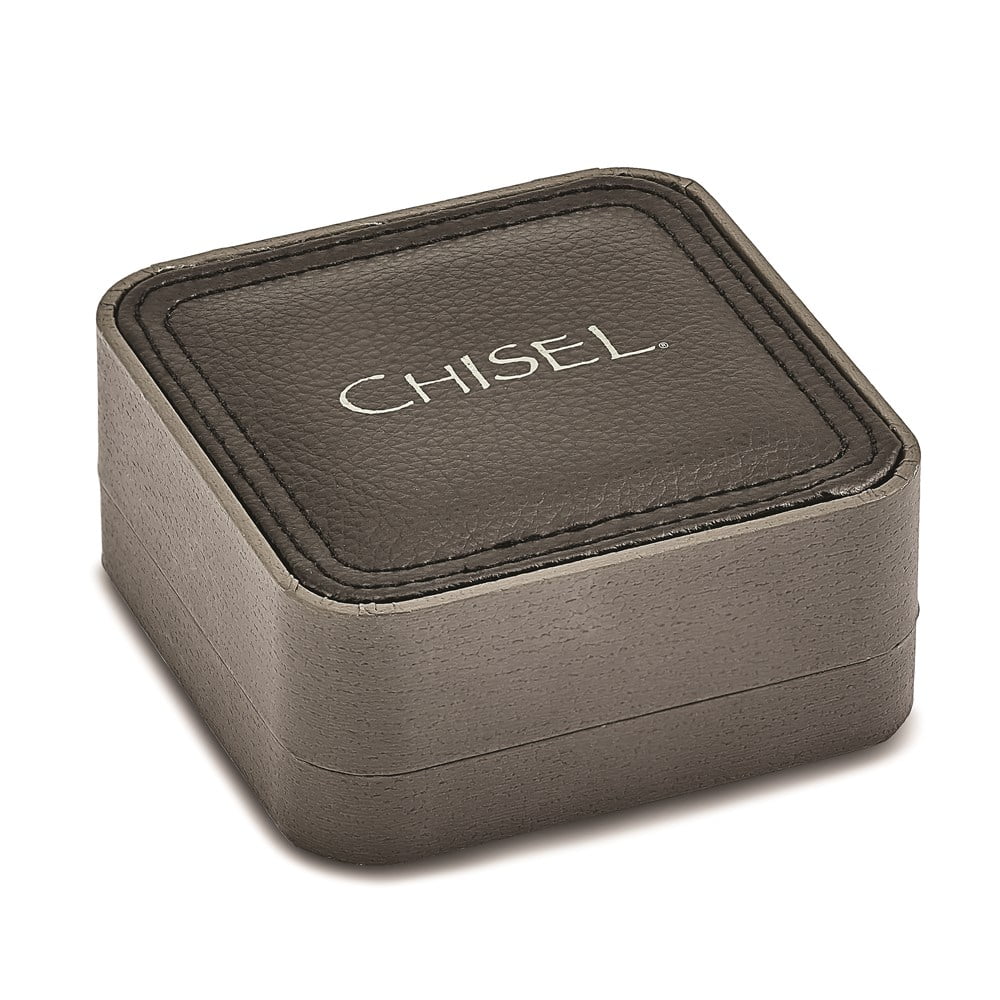 Chisel Stainless Steel Polished Black Ip-plated Key Ring