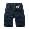 thumbnail image 2 of Herrnalise Men's Tactical ShortsCargo pants for men Solid Zipper Button closure Cargo Shorts Pocket Drawstring Elastic Waist beach shorts, 2 of 3