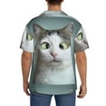 thumbnail image 3 of Kdxio Men'S Hawaiian Shirt For Men Short Sleeve Shirt Funny Cat Summer Casual Holiday Beach Button Down T-Shirts, 3 of 5