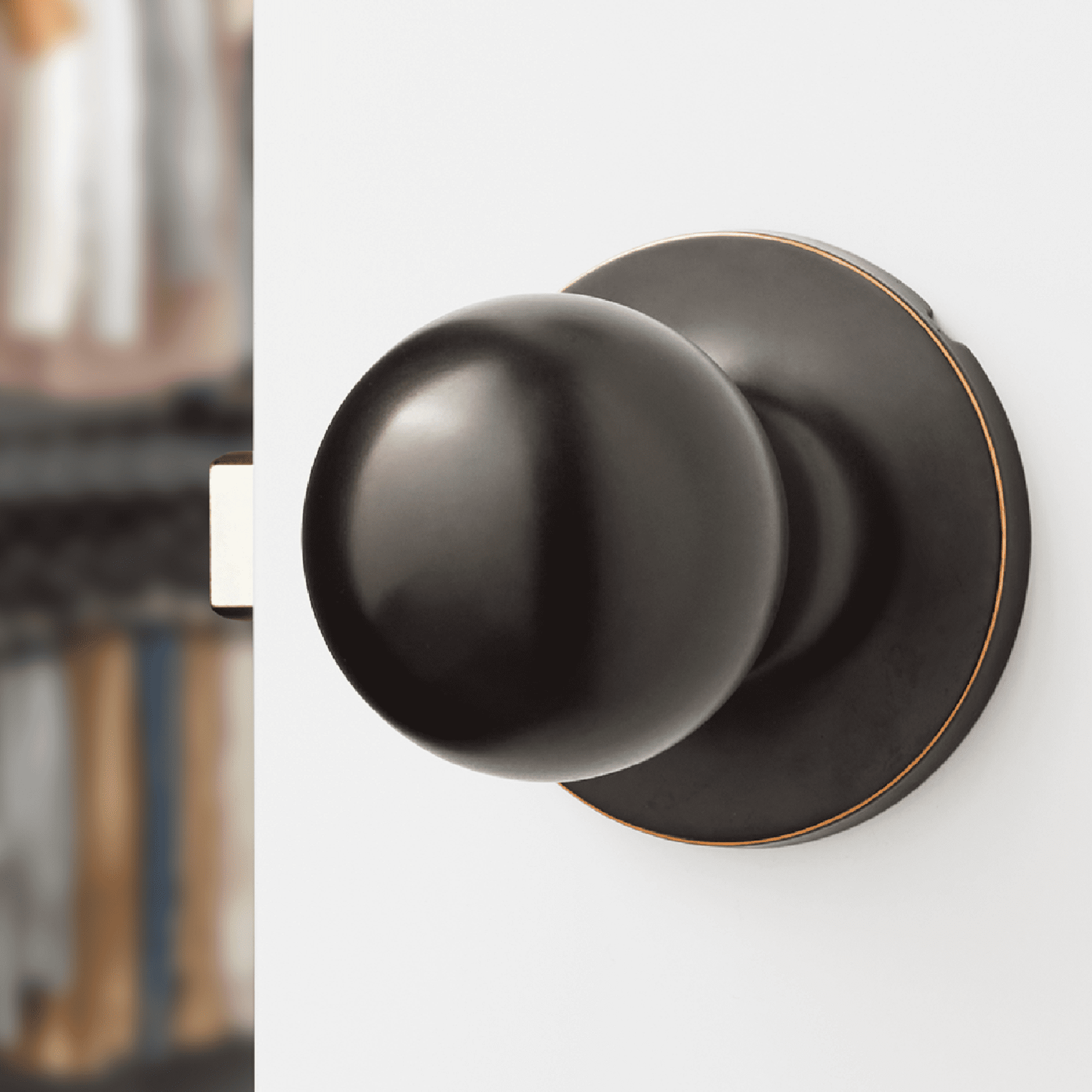 Hyper Tough Interior Non-Locking Passage Ball Doorknob, Hall & Closet, Oil Rubbed Bronze