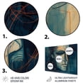 thumbnail image 3 of Designart "Linear Portrait of a Man I" Men Metal Wall Art Prints, 3 of 5
