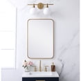thumbnail image 2 of Elegant Lighting MR802030BR 20 x 30 in. Soft Corner Metal Rectangular Mirror, Brass, 2 of 4