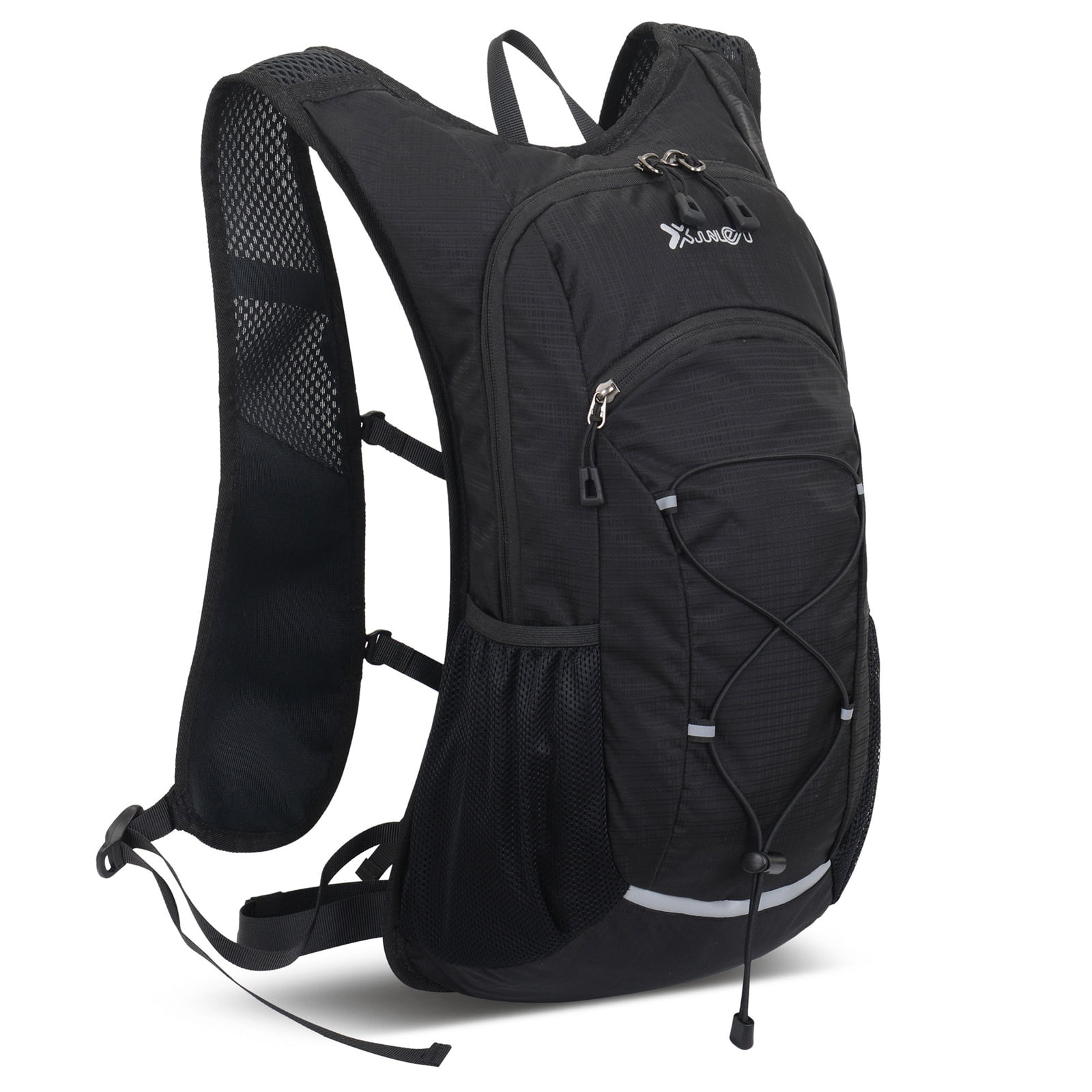 BIMZUC Hiking Backpack Waterproof Lightweight Travel Backpacks for Men Women, Foldable Sports Daypack with Water Bladder Sleeve, Black, 21.26 inches / 54 cm