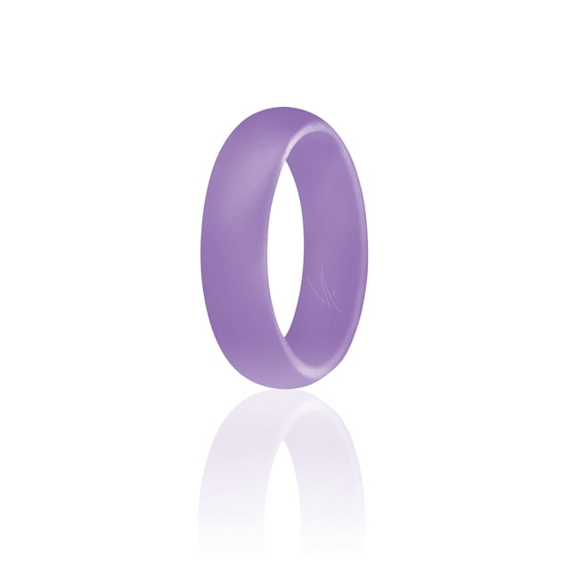 Alianza de boda de silicona - Estilo cúpula - Lavanda de ROQ para mujer - Anillo de 11 mm