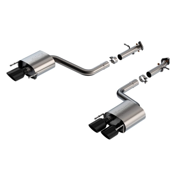 Borla 15-24 Lexus RC F and IS 500 S-Type True Dual Axle-Back Exhaust System with Black Chrome Tips