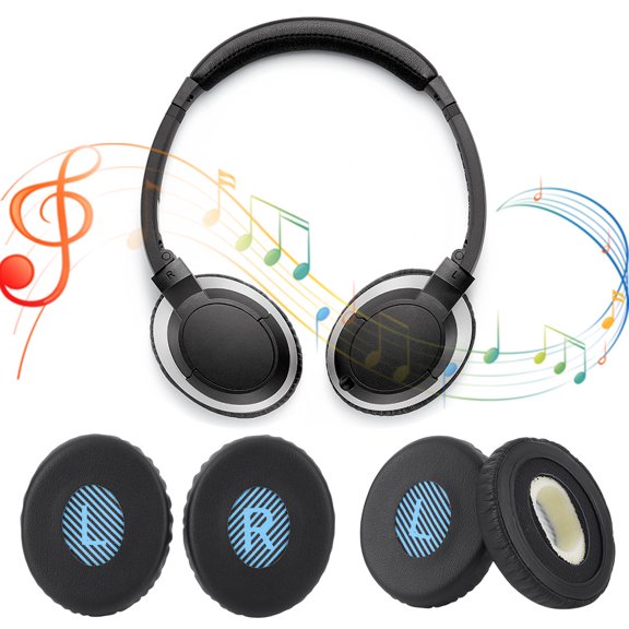 husxh 1 Pair Replacement Ear Pads Cushions Memory Foam Headphone Earpads Protein Leather Headset Ear Cushions for Bose On-Ear 2 (OE2 & OE2i) Headphones