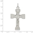 thumbnail image 2 of 925 Sterling Silver Solid Polished Jump-Ring Crucifix Pendant Necklace 55x30mm Wide Pendant for Women, 2 of 2