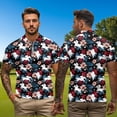 thumbnail image 5 of Binienty Tropical Horse Floral Funny Couple Golf Shirts Versatile Casual His and Hers Golf Shirts with Zip Up Collar Classic Fit Short Sleeve Athletic Tops for Golf Running Sports, 5 of 7