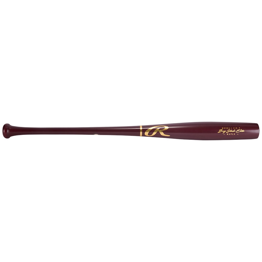 Rawlings Big Stick Elite Torpedo I13T Maple Wood Baseball Bat Maroon/Gold