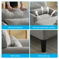 thumbnail image 2 of MUZZ Chaise Lounge Indoor, Modern Velvet Fabric Indoor Lounge Chair and Sleeper Sofa for Living Room, Small Space, Light Grey, 2 of 8