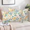 thumbnail image 5 of Throw Pillow Covers Colorful Leaves Spots Pillow Covers 20x12 Inch Set of 2 Boho Floral Throw Pillows Decorative Pillow Cases Cushion Covers for Bedroom Livingroom Sofa Farm House, 5 of 6