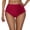 Wine, variant on Staron High Waisted Swimsuit Bottoms for Women Drawstring Pleated Triangle Bikini Panties Beach Vacation Pool Party, Purple M